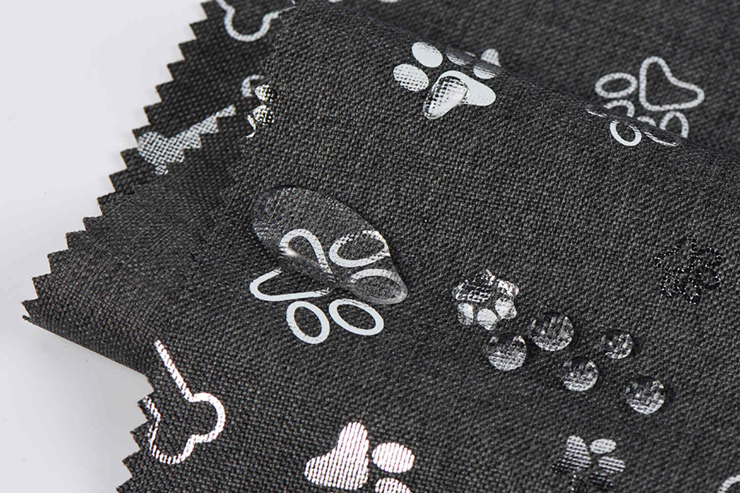 Cation 68t 68T con rivestimento PU con stampa d'argento